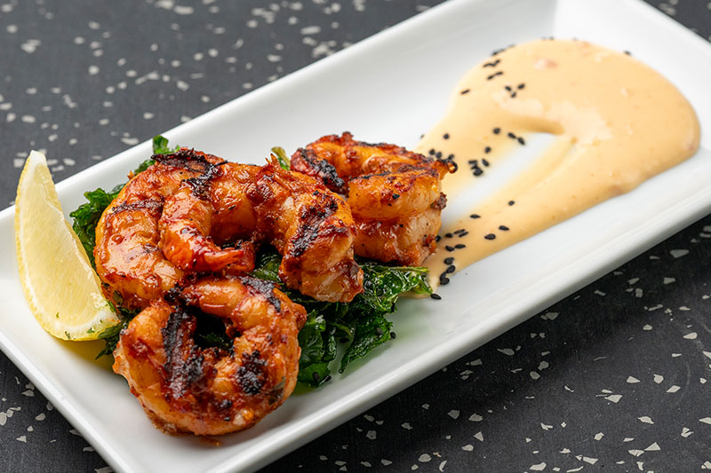 Assiette de Crevettes du Chef Mulligan servi chez Super Golf